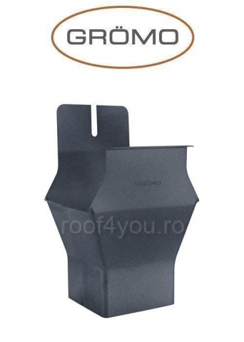 - Jgheaburi si burlane din aluminiu prevopsit - Racord rectangular 333mm, Aluminiu GROMO, Ral 7016