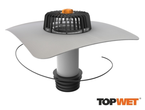 Receptori - Receptor renovari TOPWET cu degivrare 230V, cu flansa din membrana EPDM si parafrunzar, 400mm