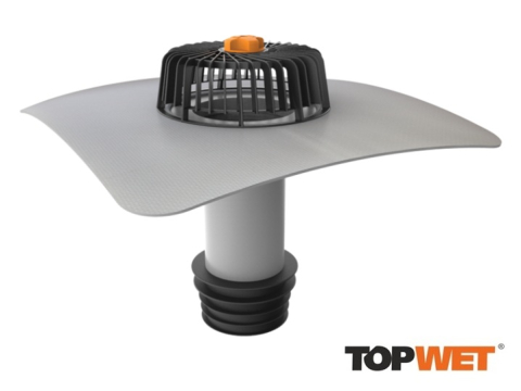 Receptori - Receptor renovari TOPWET cu flansa din membrana EPDM si parafrunzar, 400mm