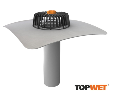 Receptori - Receptor universal cu perete simplu TOPWET cu flansa din membrana EPDM si parafrunzar