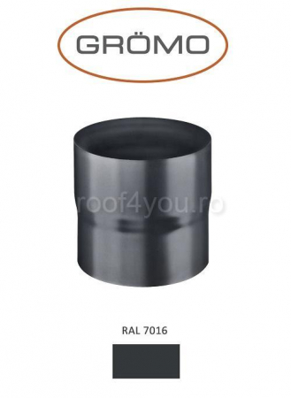 - Jgheaburi si burlane din aluminiu prevopsit - Reductie burlan Ø100, Aluminiu GROMO, RAL 7016