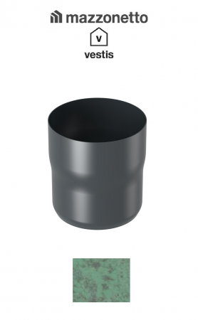 - Jgheaburi si burlane din aluminiu prevopsit - Racord burlan circular Ø100, Aluminiu Mazzonetto Vestis, RAL Copper green
