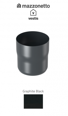 Aluminiu prevopsit - Reductie burlan Ø80, Aluminiu Mazzonetto Vestis, RAL GRAPHITE BLACK