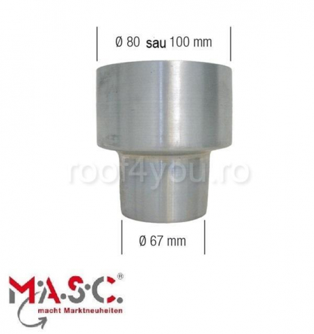 Reductii burlane - Reductie speciala din zinc, pentru renovarea conductelor existente, Ø80