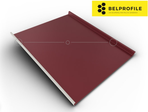 - Tabla din otel prevopsit - Rulou otel, RAL 3005, finisaj SunClear, 0.60 mm