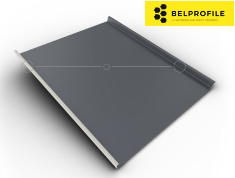 - Tabla din otel prevopsit - Rulou otel, RAL 7024, finisaj SunClear, 0.60 mm