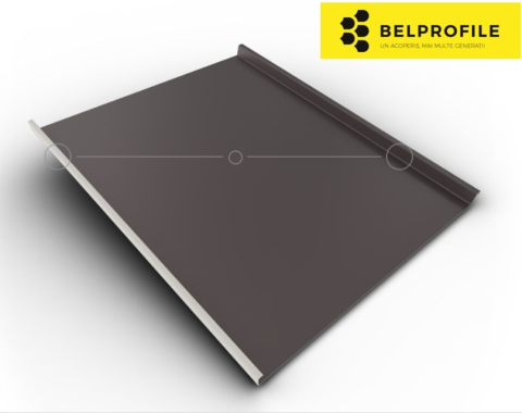 - Tabla din otel prevopsit - Rulou otel, RAL 8019, finisaj SunClear, 0.60 mm