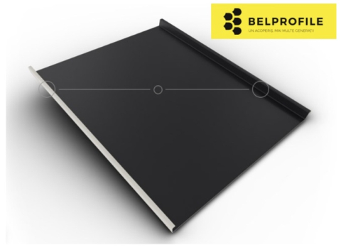 Otel prevopsit - Rulou otel, RAL 9005, finisaj SandShape mat, 0.5 mm