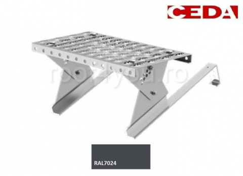 Seturi trepte acces pe acoperis - Set de acces pe acoperis cu tigle de pana la 52cm, din otel galvanizat prevopsit, 40cm