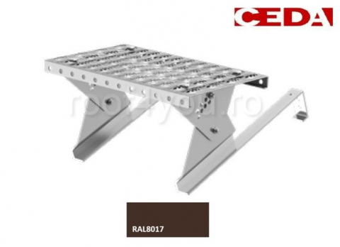 Seturi trepte acces pe acoperis - Set de acces pe acoperis cu tigle de pana la 52cm, din otel galvanizat prevopsit, 40cm