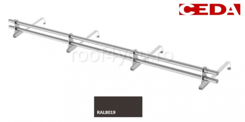 Seturi complete de parazapezi - Set parazapada cu bara dubla din otel prevopsit pentru tigla de pana la 47cm, lungime 240 cm