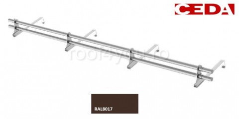 Seturi complete de parazapezi - Set parazapada cu bara dubla din otel prevopsit pentru tigla de pana la 52cm, lungime 240 cm