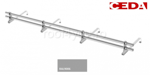 Seturi complete de parazapezi - Set parazapada cu bara dubla din otel prevopsit pentru tigla de pana la 52cm, lungime 240 cm
