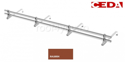 Seturi complete de parazapezi - Set parazapada cu bara dubla din otel prevopsit pentru tigla de pana la 52cm, lungime 240 cm