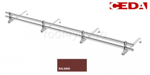 Seturi complete de parazapezi - Set parazapada cu bara dubla din otel prevopsit pentru tigla de pana la 52cm, lungime 240 cm