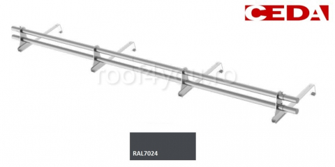 Seturi complete de parazapezi - Set parazapada cu bara dubla din otel prevopsit pentru tigla de pana la 52cm, lungime 240 cm