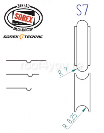 - Masini de bordurat - Set placute de profilare S7 Sorex