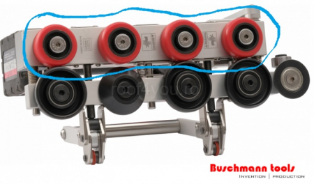 - BUSCHMANN - Set rezerva 4 role rosii pentru Seamer Dublu Falz - Buschmann