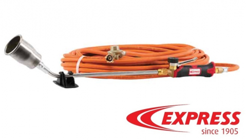 - Arzatoare pe gaz - Set torță pentru acoperiș, Express Inox– 100S+ gât L400, furtun 10 m și reductor