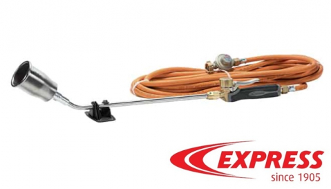 - Arzatoare pe gaz - Set torță pentru acoperiș Express inox – arzător 100S + gât L400, mâner 620, furtun 10 m și reductor