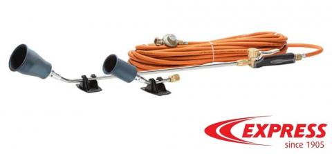 - Arzatoare pe gaz - Set torță Titan’ Express dublu 50–150 kW cu furtun 20 m și gât L600