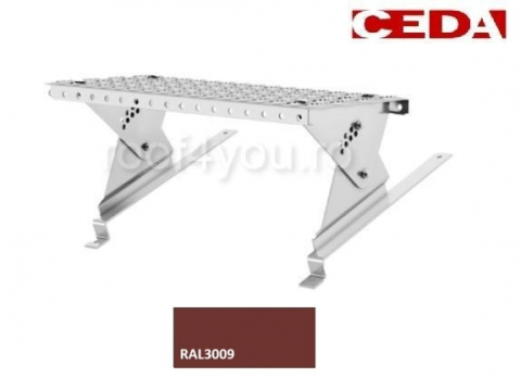 Seturi trepte acces pe acoperis - Set treapta acces acoperis, 40cm, din otel, pentru invelitoare cu tigla metalica ondulata, dimensiune tigla 330/30 mm