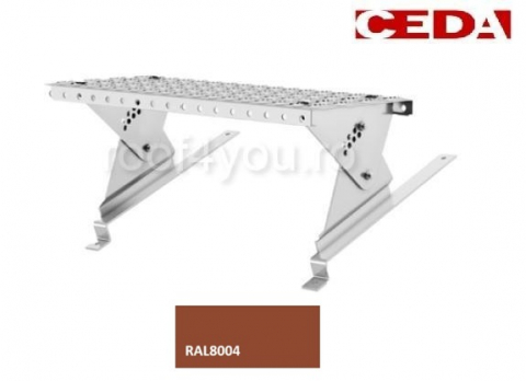 Seturi trepte acces pe acoperis - Set treapta acces acoperis, 40cm, din otel, pentru invelitoare cu tigla metalica ondulata, dimensiune tigla 350/20 mm