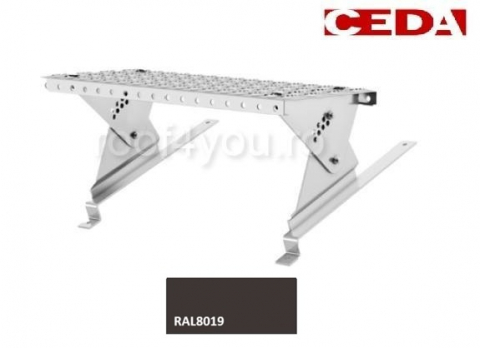 Seturi trepte acces pe acoperis - Set treapta acces acoperis, 40cm, din otel, pentru invelitoare cu tigla metalica ondulata, dimensiune tigla 350/20 mm