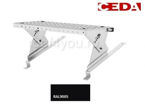 Seturi trepte acces pe acoperis - Set treapta acces acoperis, 40cm, din otel, pentru invelitoare cu tigla metalica ondulata, dimensiune tigla 350/30 mm