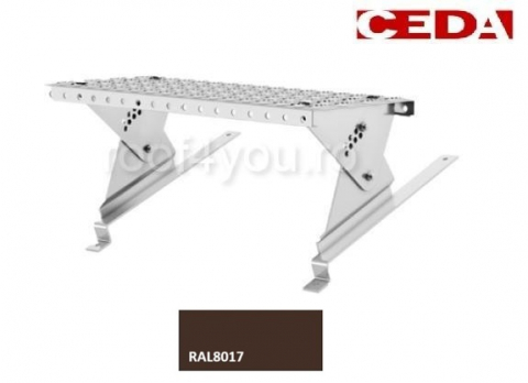 Seturi trepte acces pe acoperis - Set treapta acces acoperis, 40cm, din otel, pentru invelitoare cu tigla metalica ondulata, dimensiune tigla 370/35 mm