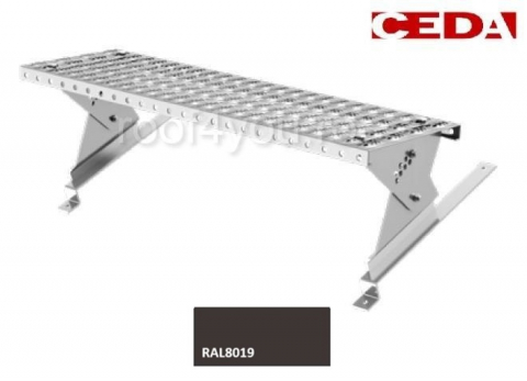 Seturi trepte acces pe acoperis - Set acces pe acoperis din otel, 80cm, dimensiune tigla 320/35 mm, RAL 8019