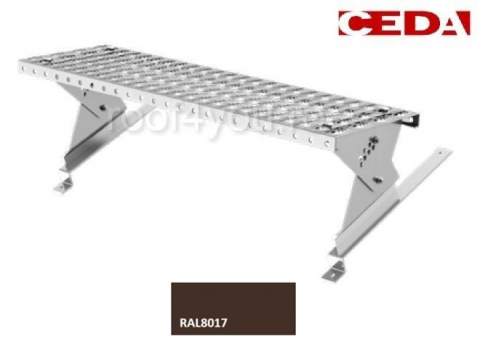 Seturi trepte acces pe acoperis - Set acces pe acoperis din otel, 80cm, dimensiune tigla 350/30 mm, RAL 8017