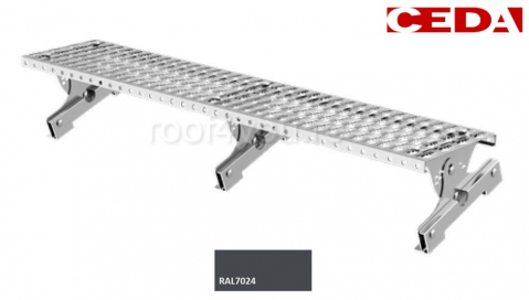 Seturi trepte acces pe acoperis - Set treapta acces acoperis pentru invelitoare cu tabla click sau dublu falt, din otel prevopsit, 120cm