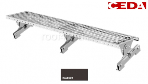 Seturi trepte acces pe acoperis - Set treapta acces acoperis pentru invelitoare cu tabla click sau dublu falt, din otel prevopsit, 120cm