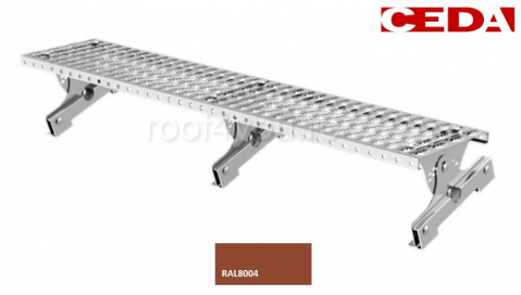 Seturi trepte acces pe acoperis - Set treapta acces acoperis pentru invelitoare cu tabla click sau dublu falt, din otel prevopsit, 120cm