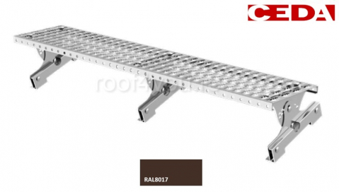 Seturi trepte acces pe acoperis - Set treapta acces acoperis pentru invelitoare cu tabla click sau dublu falt, din otel prevopsit, 120cm