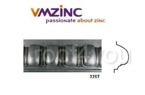 Decor brau - Profile ornamentale standard VMZINC, inaltime 330 mm, lungime 1020 mm, adancime 110 mm, Model 2257