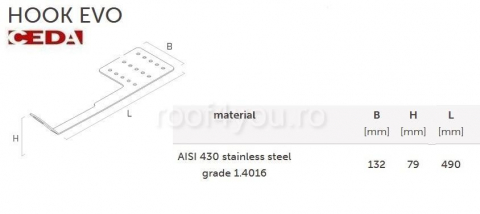Sistem de ancorare EVO din otel inoxidabil pentru tigla, CEDA [1]