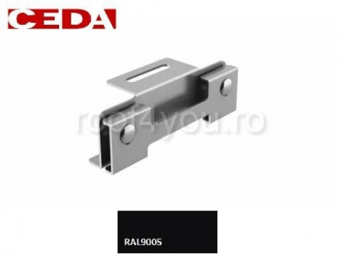 Suporti panouri fotovoltaice - Suport din otel pentru panouri solare si fotovoltaice, pentru tabla faltuita 32 mm, Ral 9005, CEDA