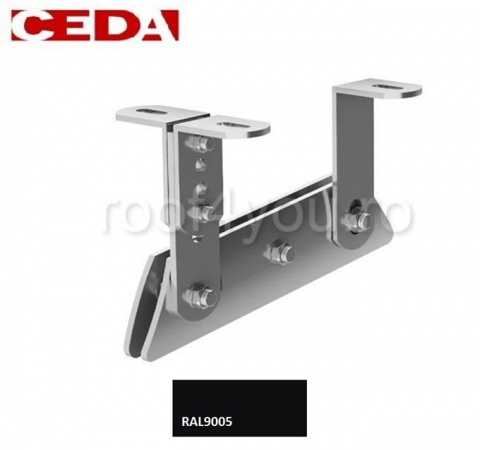 Suport treapta din aluminiu pentru tabla faltuita,Tip N, cu suruburi din otel inoxidabil, RAL Aluminiu natural [1]