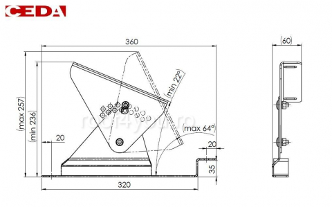 Suport treapta din otel prevopsit pentru tigla metalica Flat IR, 320/35 [1]