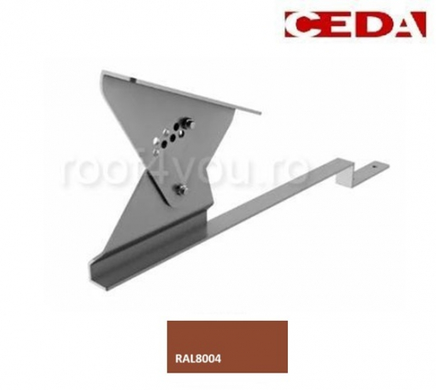 - Trepte din aluminiu - Suport treapta scara acces pe acoperis cu plăci de fibrociment, din aluminiu