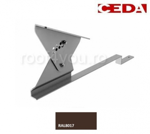 - Trepte din aluminiu - Suport treapta scara acces pe acoperis cu plăci de fibrociment, din aluminiu