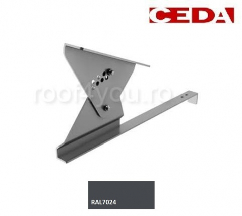 - Trepte din aluminiu - Suport treapta scara acces pe acoperis cu țigle, din aluminiu