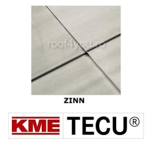 - TECU patina - Tabla cupru 0.6mm KME Tecu Zinn (rulou 670mm)