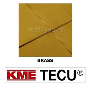 - TECU patina - Tabla cupru 0.7mm KME Tecu Brass (foaie 670 x 2000mm)