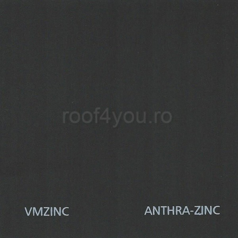 - Tabla din titan zinc prepatinat - Tabla faltuita Titan zinc Anthra VMzinc 0.7mm (rulou latime 650mm)