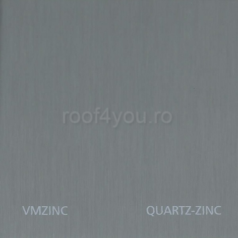 - Tabla din titan zinc prepatinat - Tabla faltuita Titan zinc Quartz VMzinc 0.7mm (rulou latime 650mm)