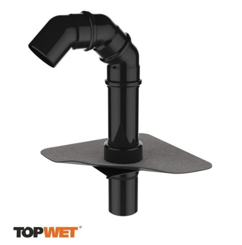 Trecere - Trecere pentru instalatii (pipa) tip "gat de lebada" TOPWET cu flansa din membrana EPDM