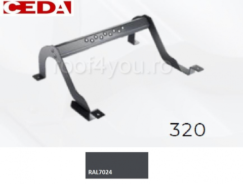 - Trepte din otel - Trepte pentru acces pe acoperis de tabla, din otel prevopsit, modul 320, latime 420mm